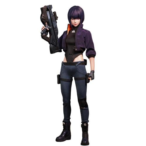 HiPlay DAMTOYS 1/6 Scale Ghost in the Shell: Kusanagi Motoko Casual Ver. DMS042 Movable Eyes Articulated Figure, Painted and Completed
