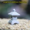 Vintage Zen Miniature Sand Stone Tower Pavilion Ornaments Lantern Figurines Japanese Garden Bonsai Rockery Lanscaping Home Decor