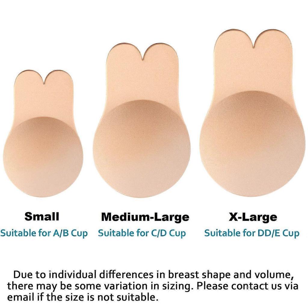 4PCS Push Up Sticky Bras for Women, Backless Invisible Bra Adhesive Bra Breast Lift Tape Reusable Nipple Covers