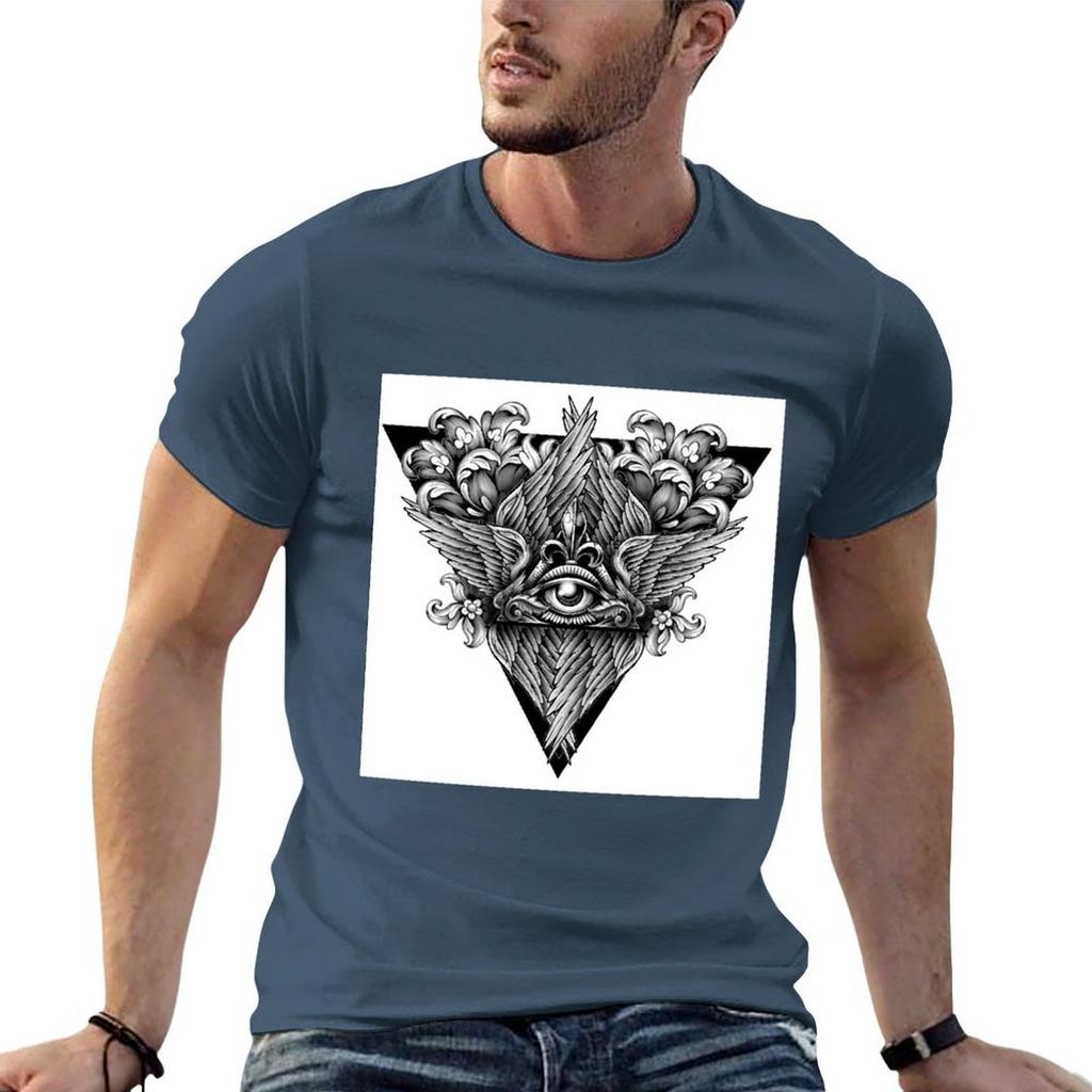 All Seeing Eye Design Tshirt Antifade Casual Tee Shirt