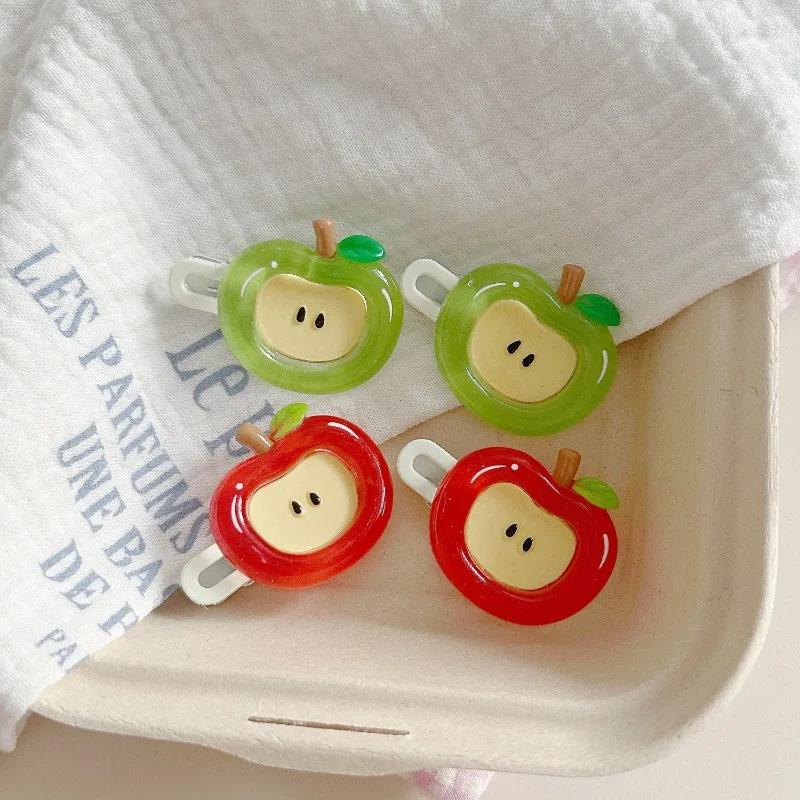 Delicious Big Apple Hair Clip Cute Sweet Girl Heart Cartoon Bangs Chuck Headdress Card Duckbill Clip Accessories