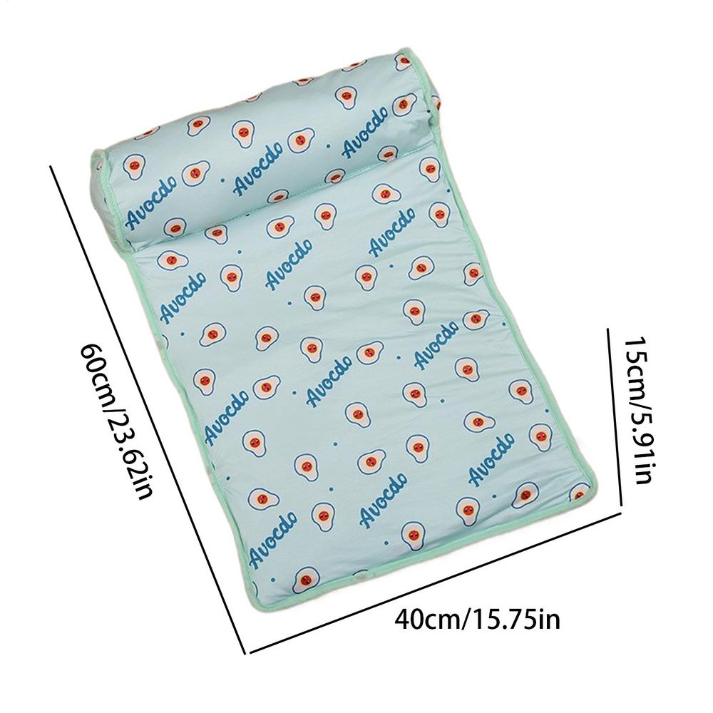 

Cooling Dog Bed Summer Pad Mat For Dogs Cat Ice silk cooling pillow breathable summer pet cooling pad Washable Sleeping pad зелёный