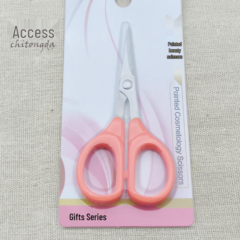 Stainless Steel Handmade Straight Beauty Scissors for Students - Eyebrow Makeup