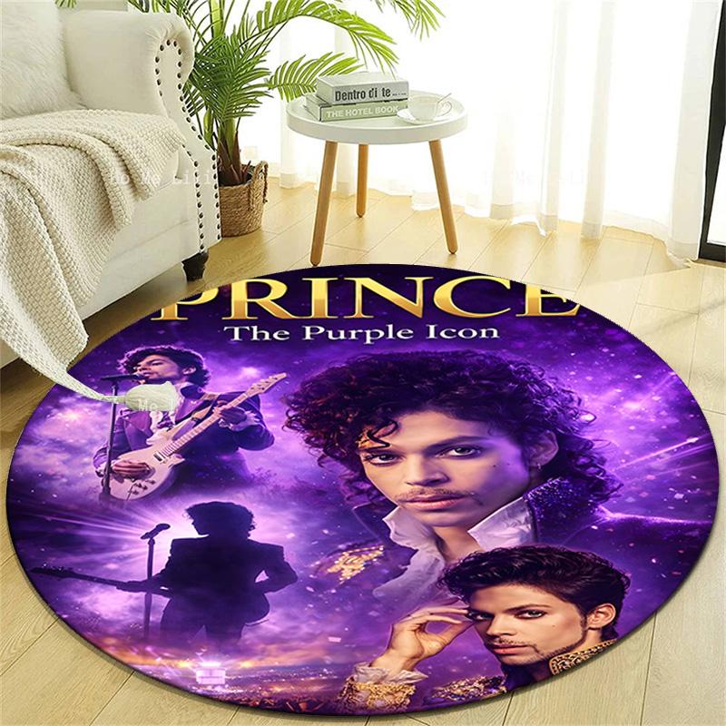 1pc Prince1 Design Printed Area Round Carpet for Bedroom Living Room Home Decor Rugs Mat Non Slip Mat Rug for Bedside