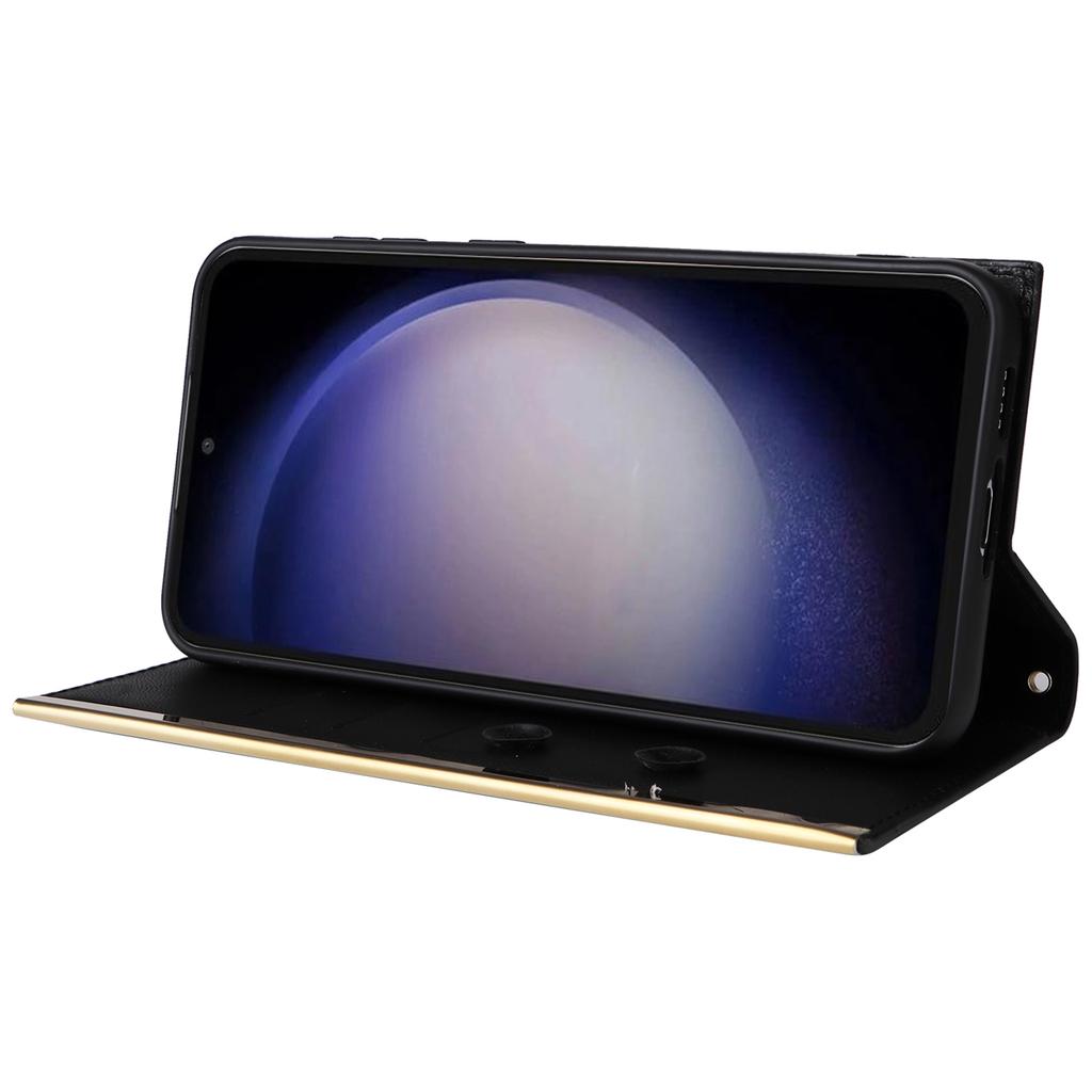 Etui na Samsunga Galaxy S23 FE PU Skóra Przyssawka Pokrowiec na telefon z paskiem na ramię