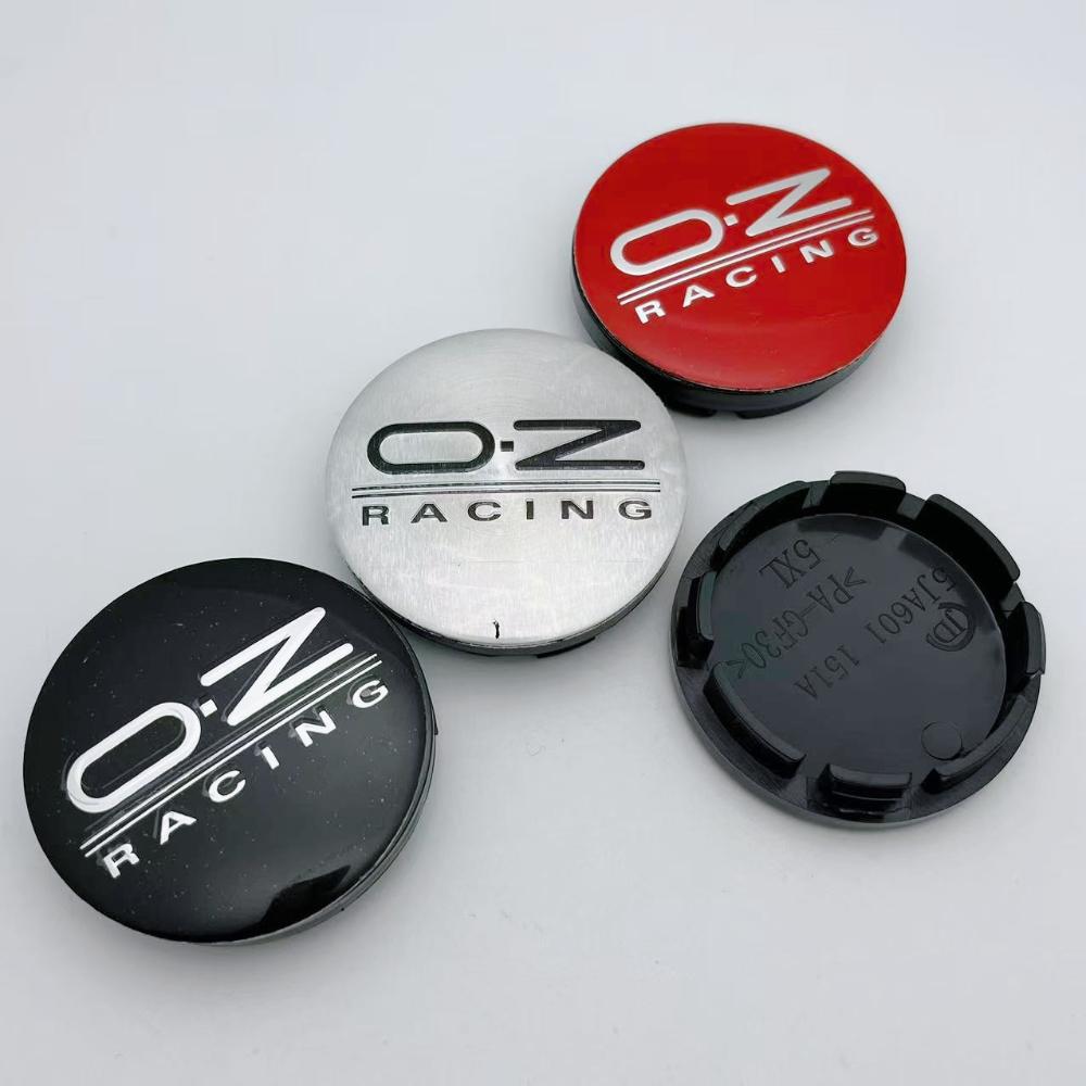 4pcs 56MM Car Wheel Center Caps With OZ O.Z Racing Logo Emblem Wheels Hubcaps Auto Hub Rim Cover Replace Car Accessories