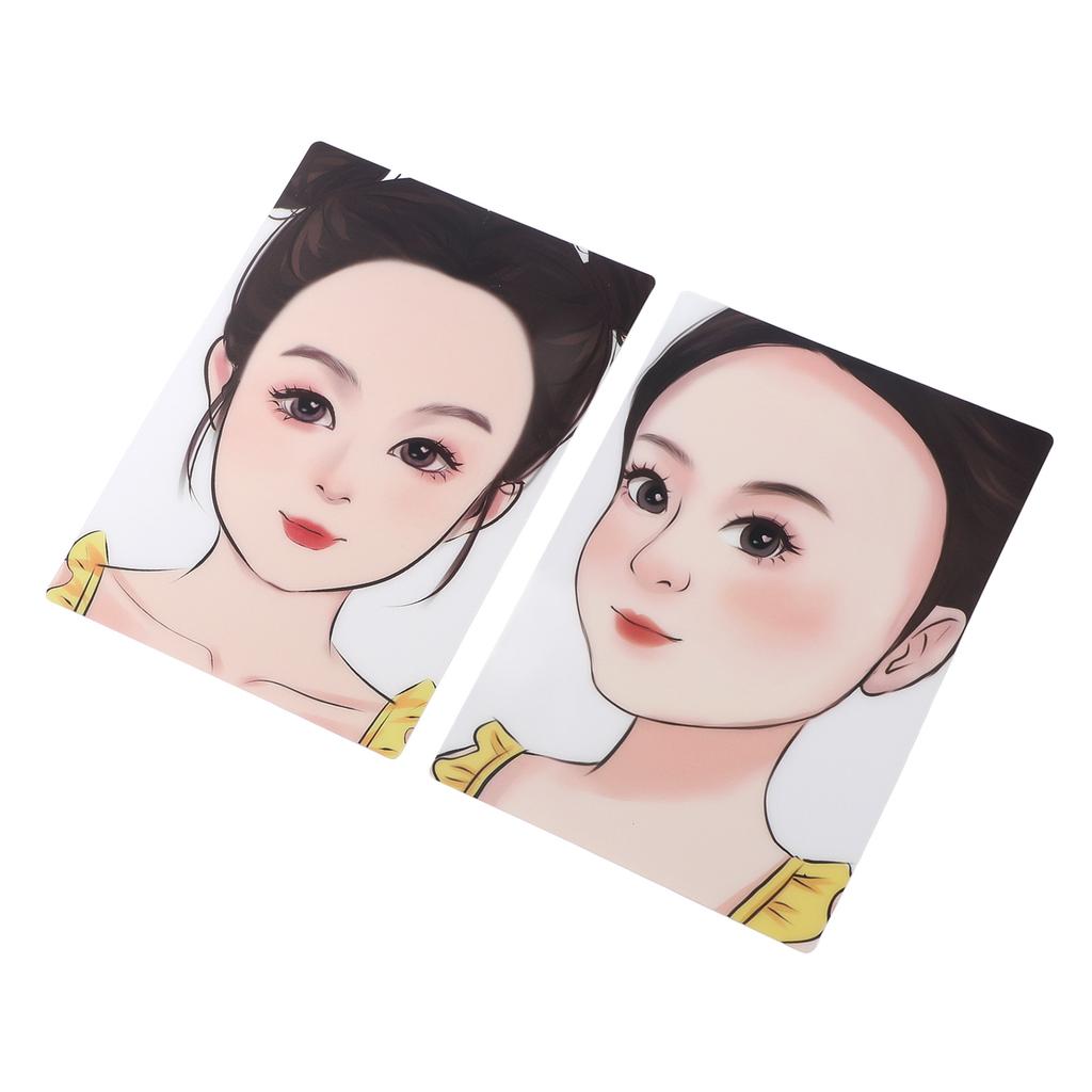 2pcs Child Face Painting Practice Boards Reusable Washable Painting Exercise Template Makeup Painting Tool