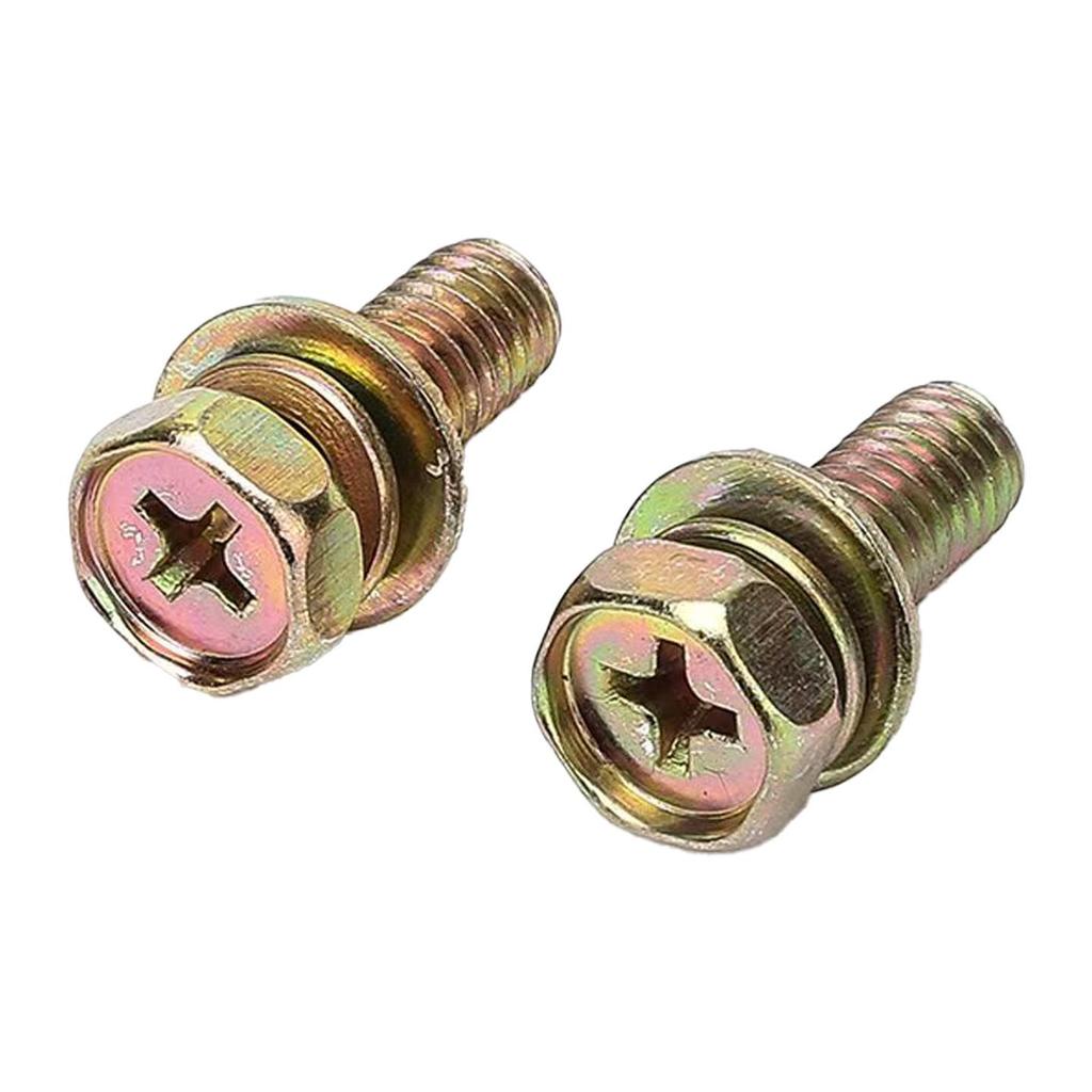 Concave Head Hexagon Combination Bolt Set with Spring Washer and Gasket - 3 Pieces