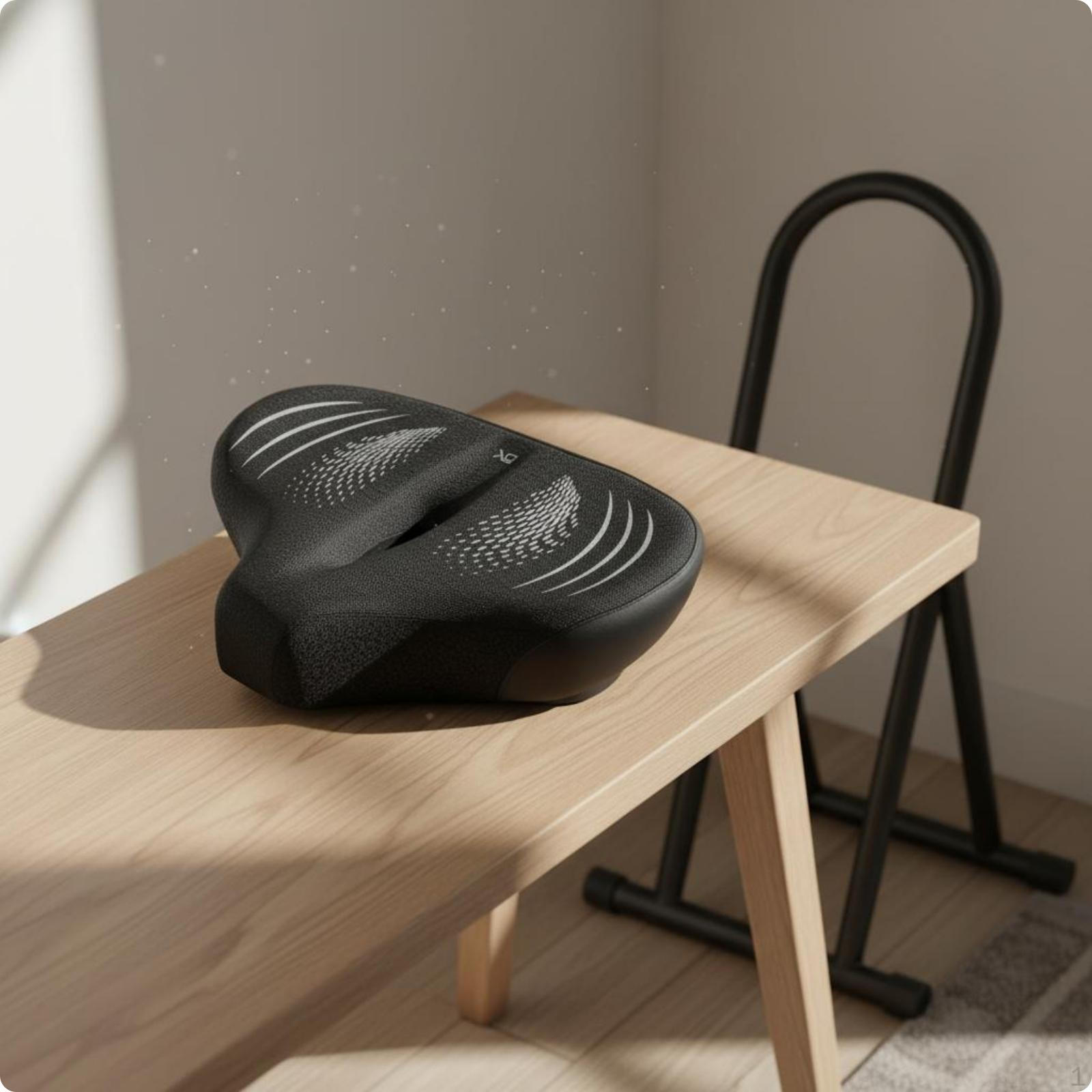 Comfortable Cycle Seat Thickened Thick Shock Absorbing Cushioned Bike Saddle Black Gray Black Gray