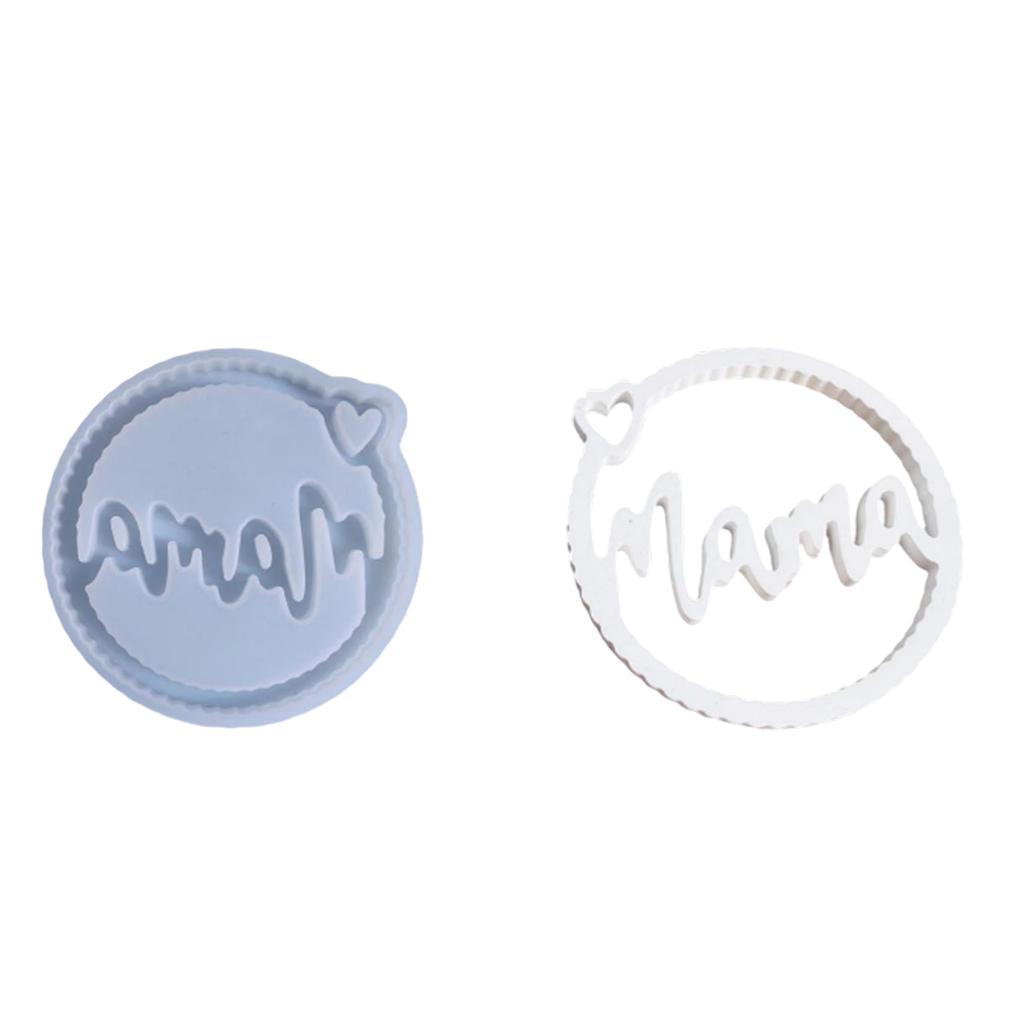 Mom Letter Silicone Candle Molds for Epoxy Resin Candle Soap Chocolate Fondant Hanging Decoration Mother Day Present