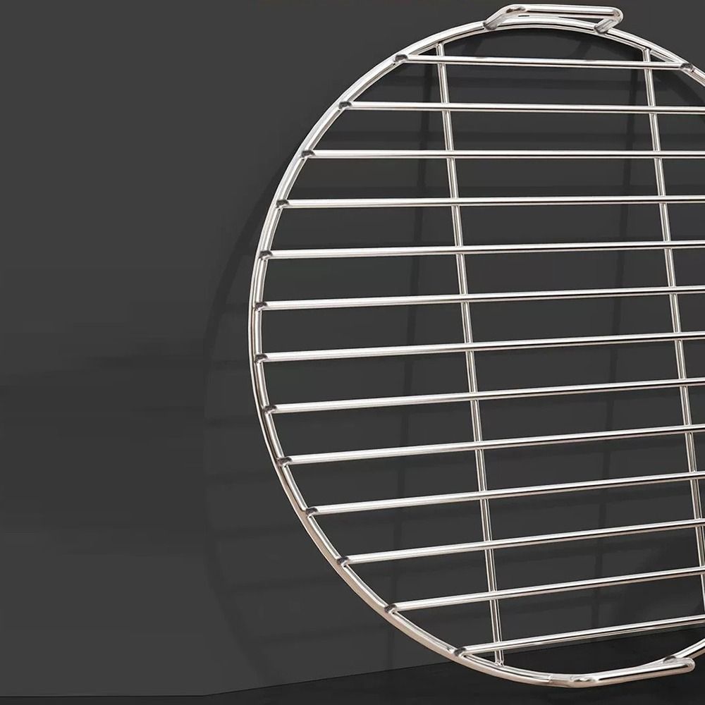 Food Grade Round Grill Grate Extra Thicken Wire Mesh Net Stainless Steel Steam Rack Rust-proof Non-Stick Kitchen Steamer Holder