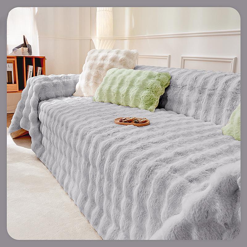 Anti-Scratching Sofa Cushion Winter Plush Non-Slip Sofa Cover Sofa Cover Towel