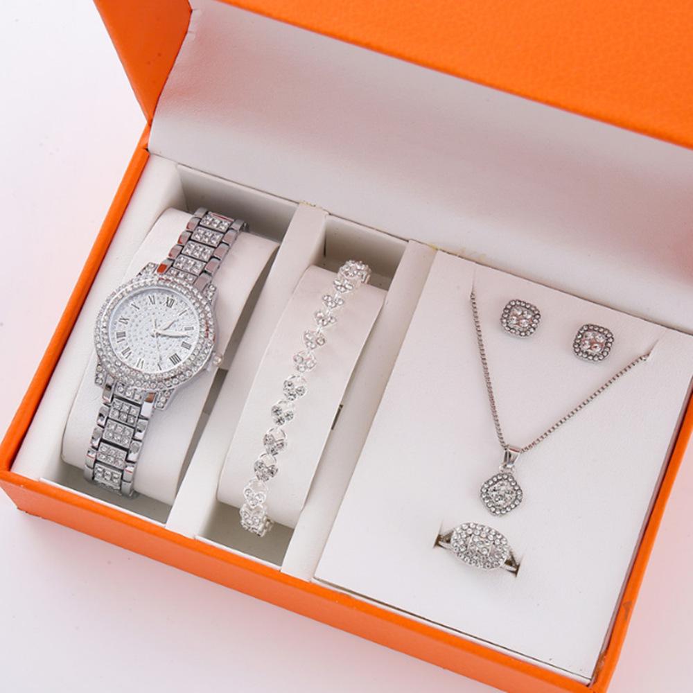 

Набор женских универсальных кварцевых наручных часов из 5 предметов со стальным браслетом Factory Direct Price