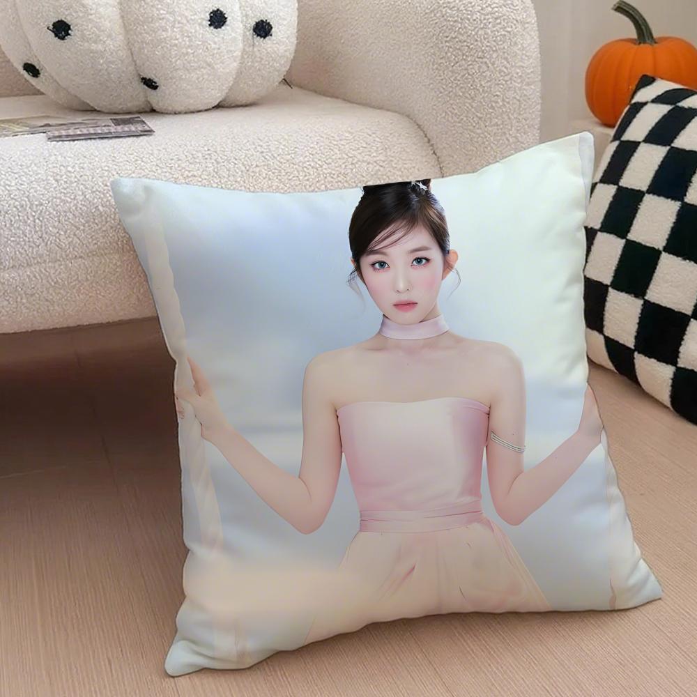 Popular Red Velvet iIrene Kpop Star Cushion Cover Throw Pillow Cover Hidden Button Durable Polyester Chair Cushion
