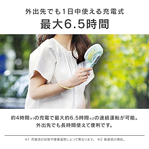 Iris Ohyama Portable Fan Handy Fan Rechargeable JHF-01-Y Lemon