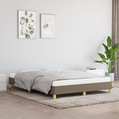 Vidaxl Bed Frame Without Mattress, Taupe, 160X200 Cm, Upholstered