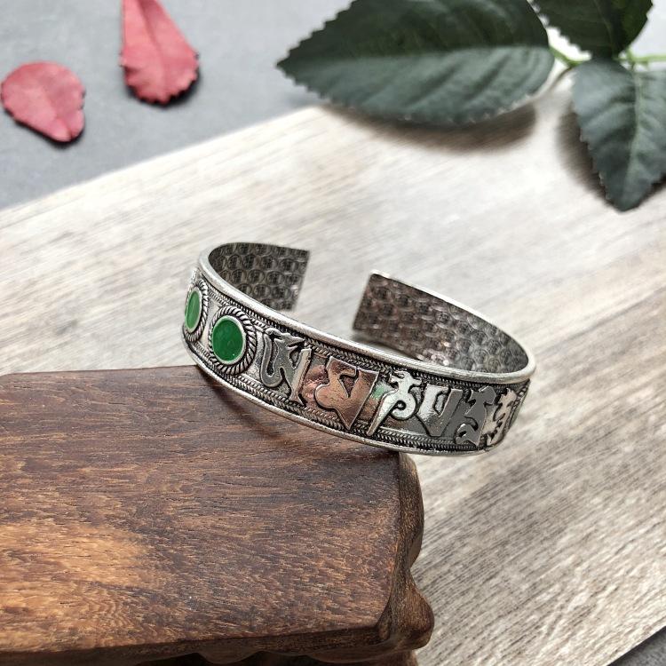 Retro Silver Bracelet, the Republic of China Nostalgic Personality Fashion Versatile Bracelet Women's Silver Accessories