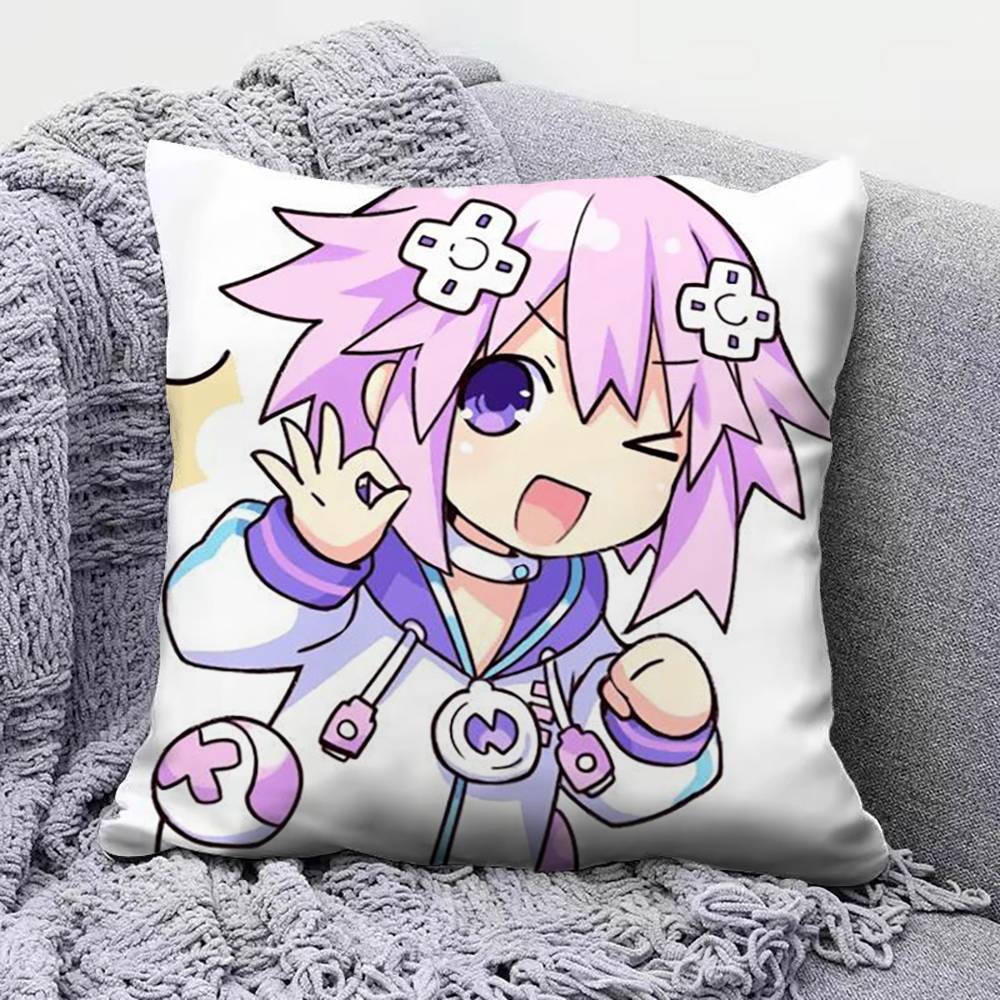 Hyperdimension Neptune Game Anime Girl Pillow Covers Home Sofa Cushion Covers and Aecorative Custom