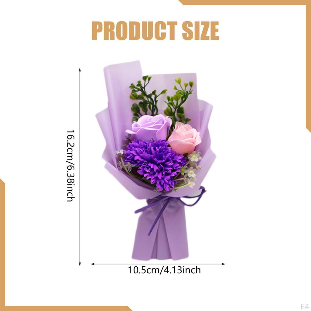 Artificial Flowers Decorative Scented Carnation Soap Floral for Thanksgiving Anniversary
