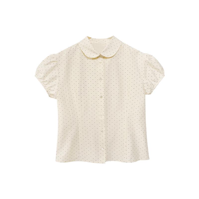 

Интерпретировать Красоту: Летняя блузка в горошек с коротким рукавом для женщин 2025 (Стиль S5119) Small абрикосовый