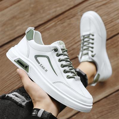 2025 New Trendy Versatile Cloth Shoes Men's Spring New Breathable White Shoes Men's Sports and Leisure Board Shoes Trendy Shoes
