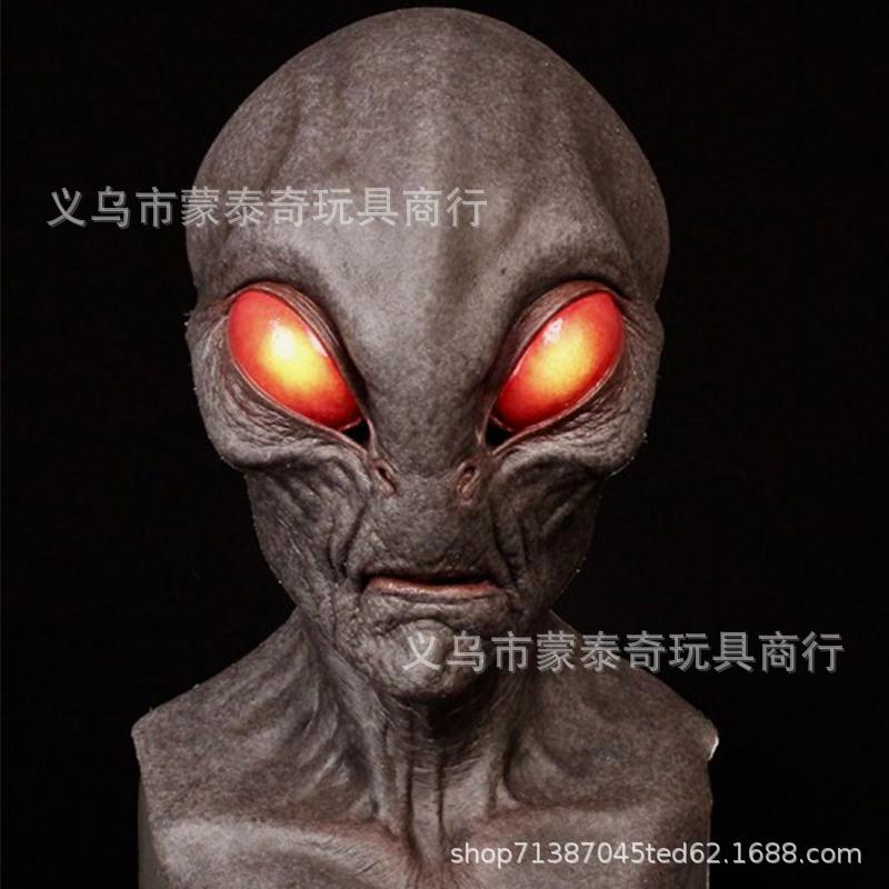 A cross-mirror Halloween new old man mask old lady hood dress up props spot old man