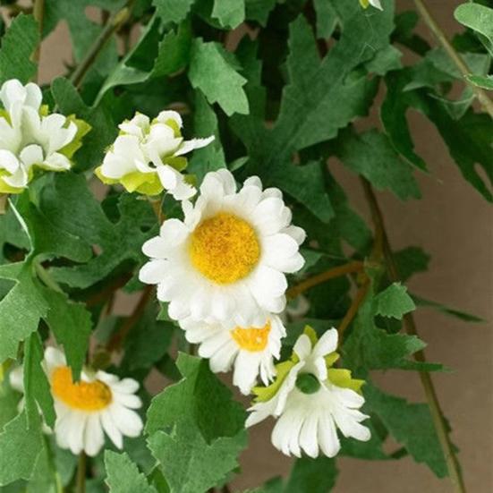 Artificial Hanging Plants with Wooden Frame Wall Hanging Faux Leaves Plants with Flowers Fake Greenery Vine for Living Room Bedroom Indoor Decor