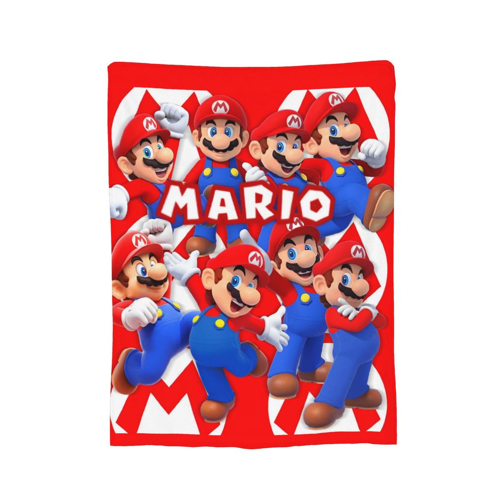 Roztomilý Boo Marios Potah na deku Flanelové přehozy Dekorace postele pohovky Měkké teplé přehozy,