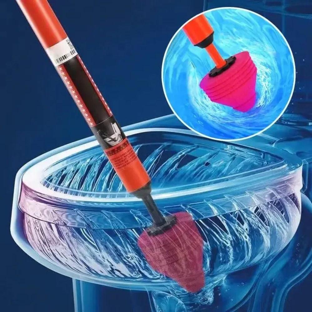 Durable High Pressure Toilet Plunger Strong Resilience Sewer Dredging Plunger Household Toilet