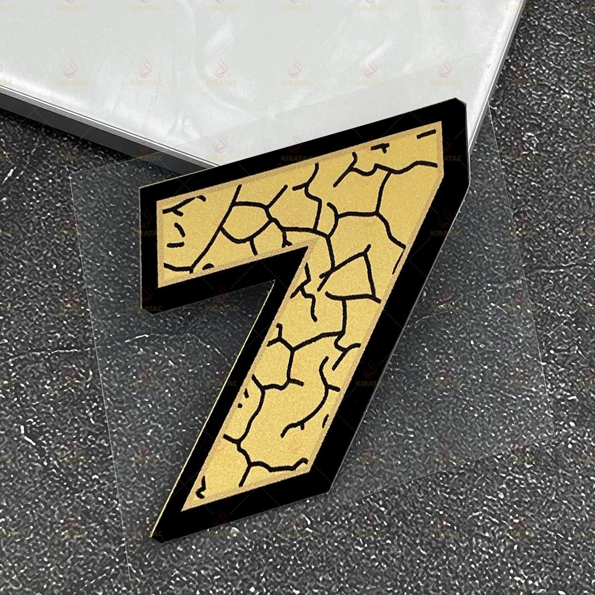

1 шт. Наклейка с эффектом трещин, матовое золото, номер мотоцикла, водонепроницаемая, для переделки, обтекатель скутера, шлем, топливный бак, виниловая наклейка для велосипеда S-High 5cm