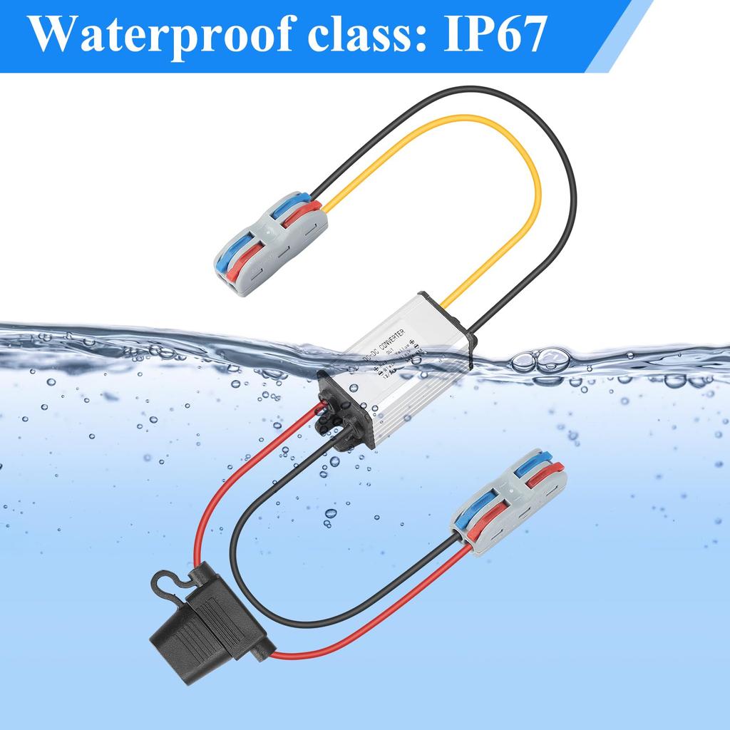 YABOANG 8-32V To 5V Converter, Step-Down, DCDc Converter, Voltage Converter with Fuse 5V5A 25W