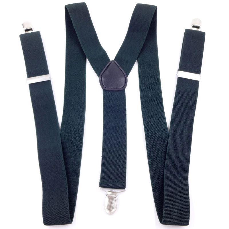 Adjustable Elastic Suspenders for Men & Women - Non-Slip Three-Clip Straps for Formal or Casual Wear