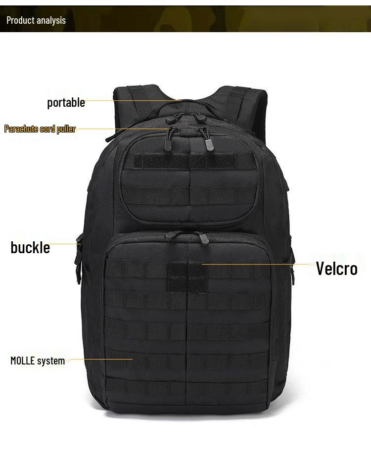 Outdoor Tactical Backpack with MOLLE System for Hiking, Cycling, and Mountaineering - Unisex, Large Capacity