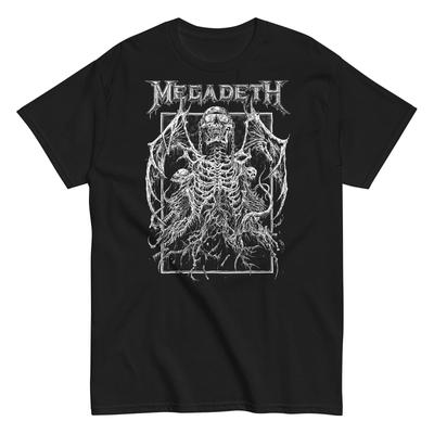 MerchMoment Megadeth Skeleton Wings T-Shirt T-Shirt Black New