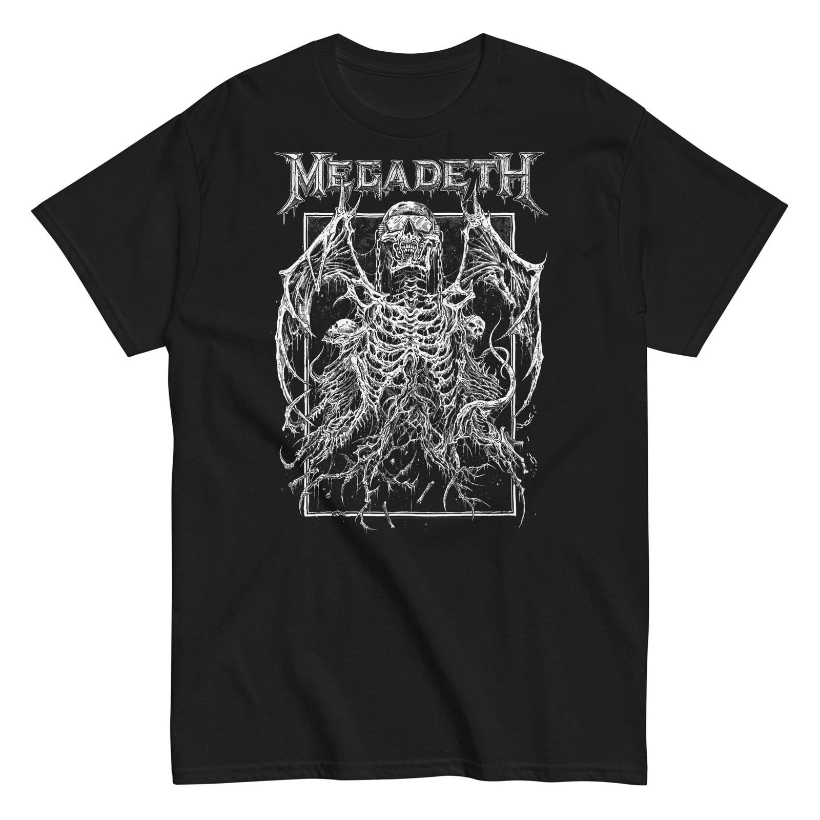 MerchMoment Megadeth Skeleton Wings T-Shirt T-Shirt Black New S