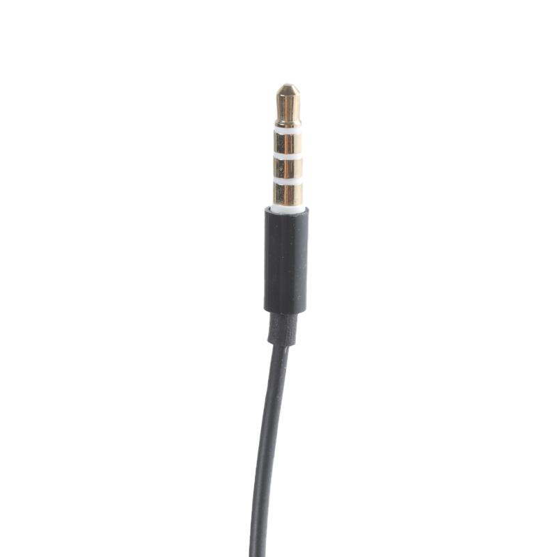 Single Side Earphone 3.5mm Cord with Volumes Control Microphones Earbuds for PC/Mobile Phone Connection