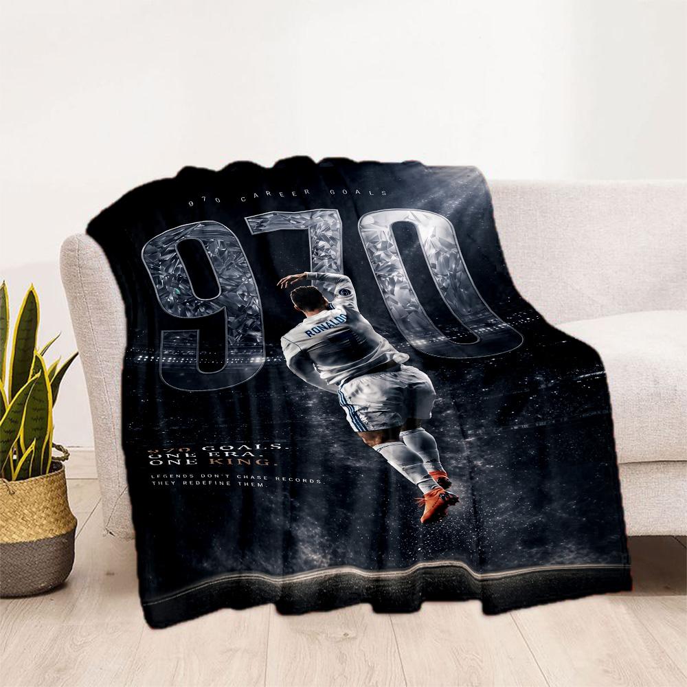 Ronaldo's Number Seven Jersey Blanket Soft & Cozy Suitable for Office Chair Sofa Picnics for All Occasions Digital Print