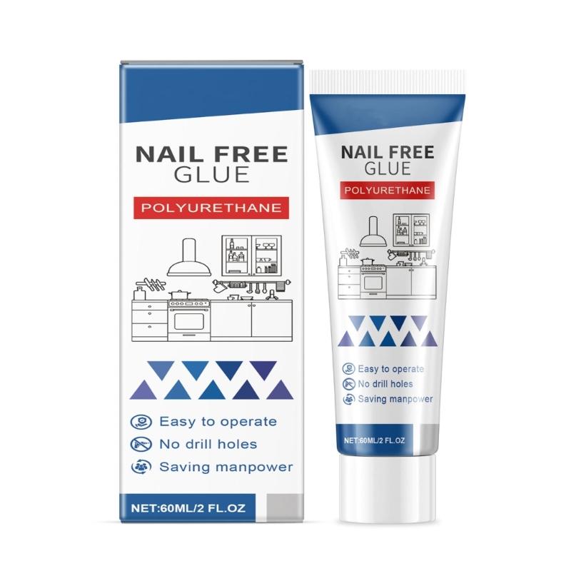 

60ml Multifunction Glues Nail Frees Glues Water Resistant Glues Instants Bonding Adhesive Glues Easy to Use for Home 1