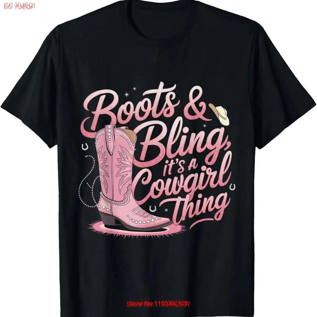 Funny Cowgirl Boots And Bling Its A Thing T Shirt Vintage Washed Casual Top For Everyday Wear Soft Designer Clothes Vintage