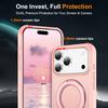 For iPhone 17 Pro Case Magnetic Kickstand TPU+PC Shockproof Hybrid Phone Cover