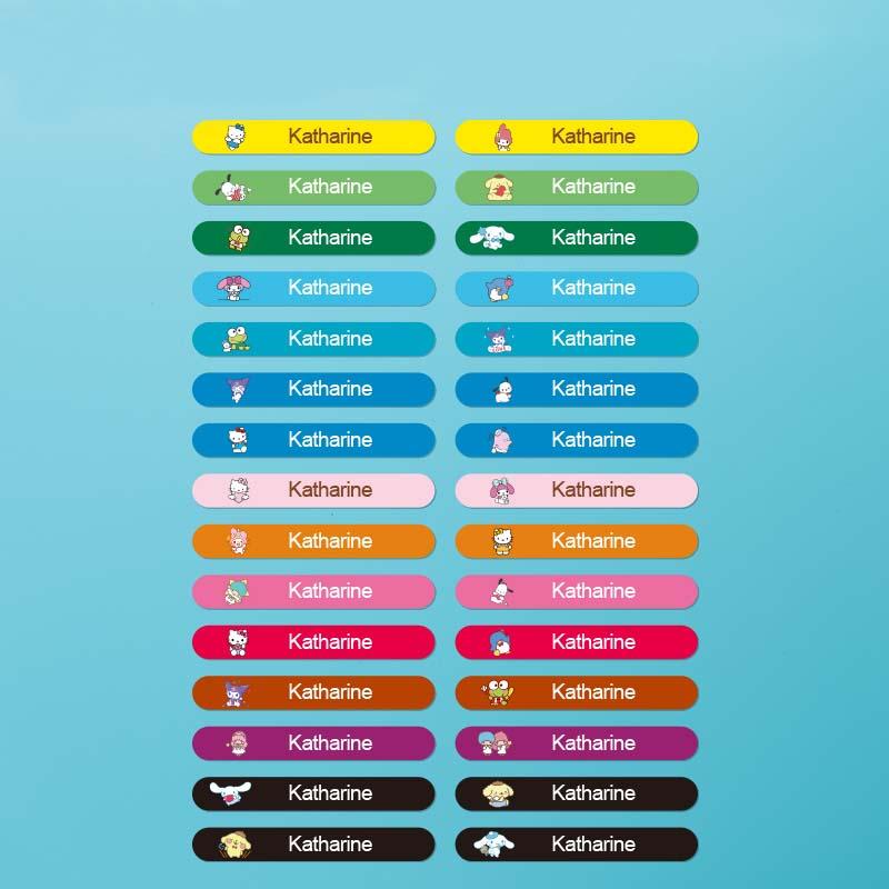 Sanrio Custom Name Stickers - Personalized Durable Waterproof Stickers For Laptops Bags Notebooks  Office Supplies