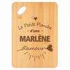 Planche À Découper / Plateau Apéro - PLANETEE - Marlène d'Amour - Bambou 30x20x1 Cm - Gravée - Trou D'accroche 24 Mm