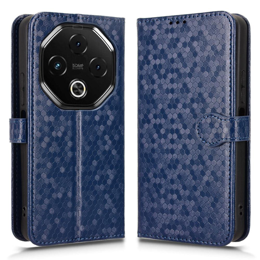 For Umidigi G100 Pro 4G/G100 5G Wallet Case Dot Pattern Imprint PU Leather Phone Cover with Wrist Strap