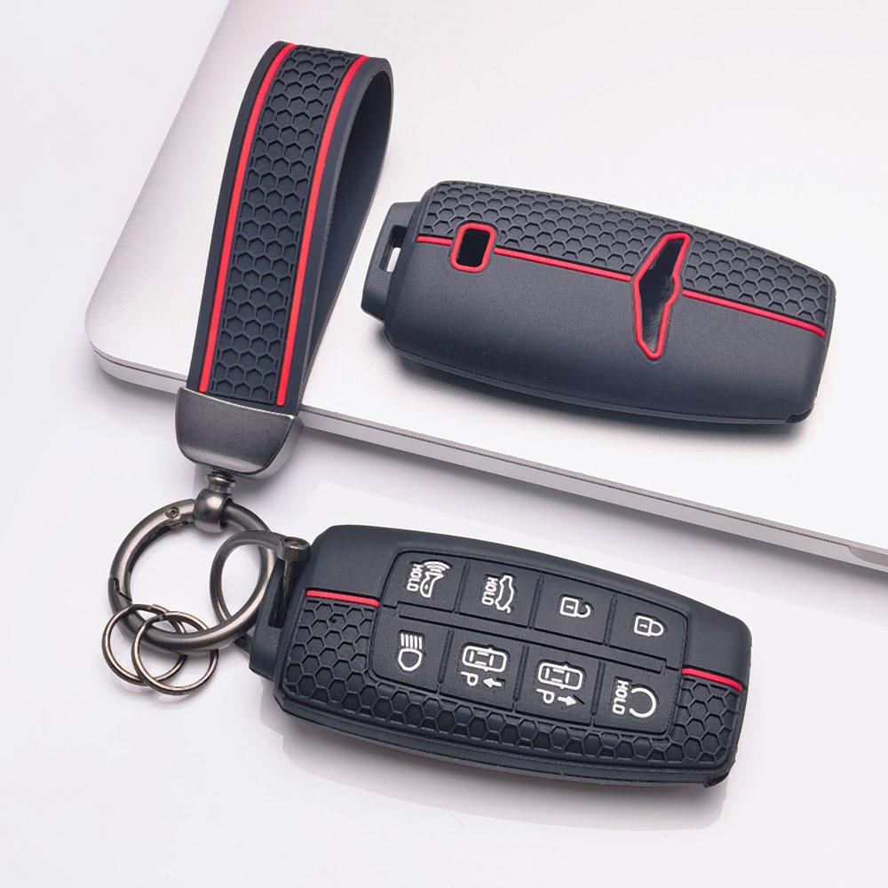 Premium Silikon Autoschlüsselanhänger Hülle Für Hyundai i30 K2 K5 Für KIA Optima K5 K3 Mit Schlüsselring Weiches Silikon Auto Innenzubehör