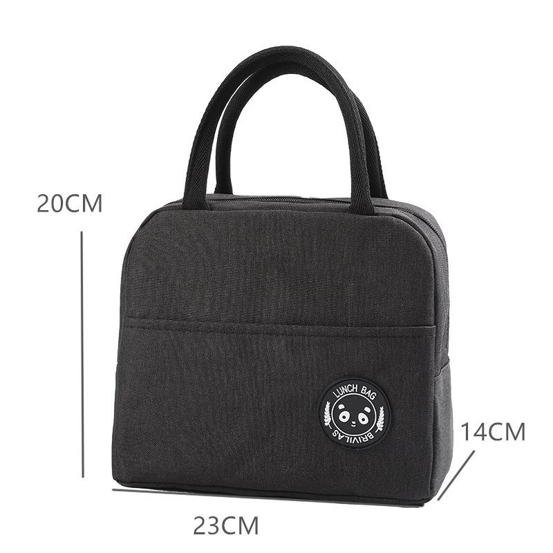 Handheld Large Capacity Oxford Cloth Insulated Lunch Bag for Students