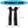 Gothic Feather Shrug Cape Shawl Shoulder Wrap Lace Collar Halloween Cosplay Costumes for Adults Women Scarf Top Gifts