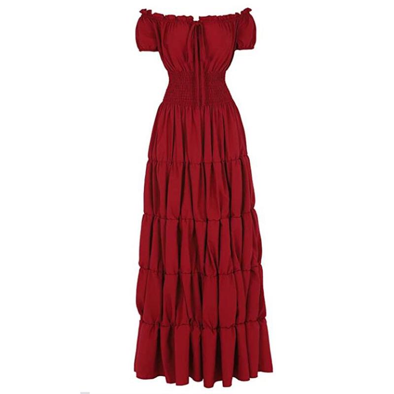 Abito Lungo Medievale Rinascimentale da Donna per Halloween Role Play