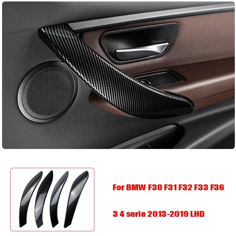 Carbon Fiber Pattern Car Stickers Gear Shift Panel Cover Interior Trim For BMW F30 F31 F32 F36 3 4 Series 2013-2019 LHD