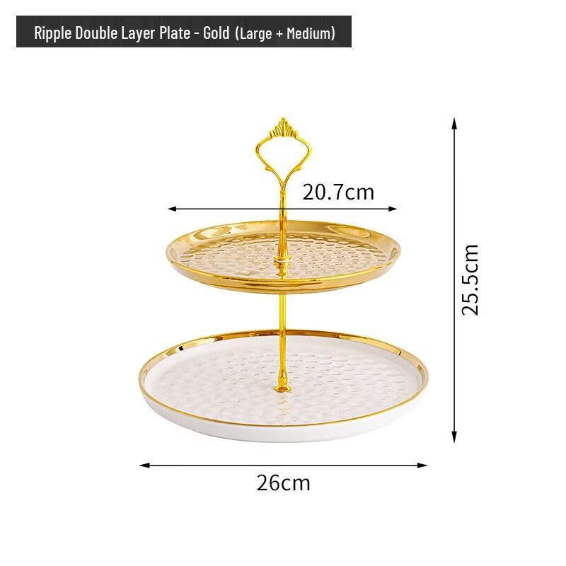 Керамическая многоуровневая сервировочная тарелка  Водяная рябь