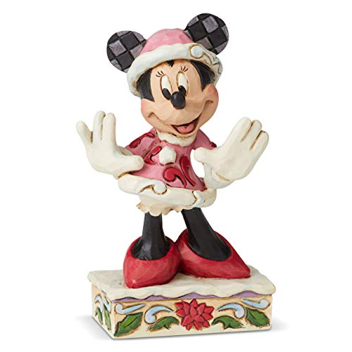Enesco Minnie Wonderful Christmas Figurine, Disney Traditions, 6002843, W7 X H11.7 X D4.4cm [Parallel Import]